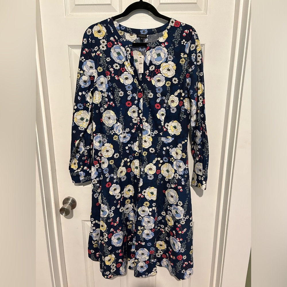 Talbot long sleeve dress with belt. Size $10 NEW WITH TAGS
